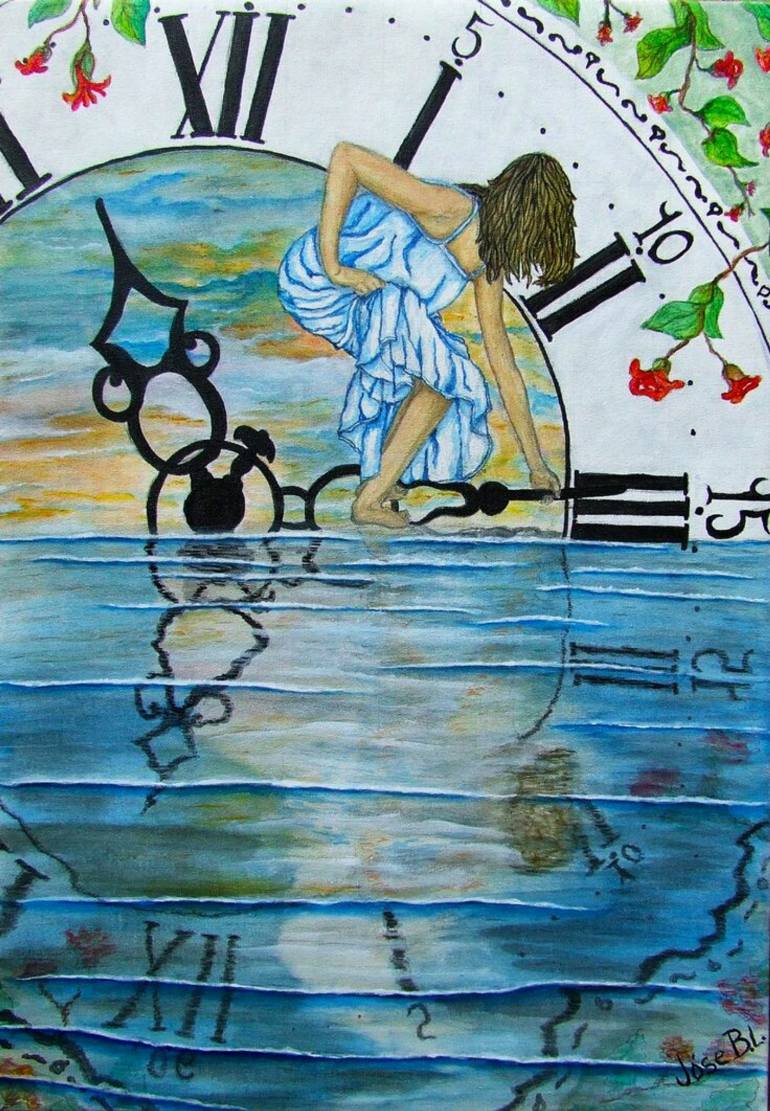 770x1111 Saatchi Art Stop The Time Painting By Jose Blanco - Stop Painting