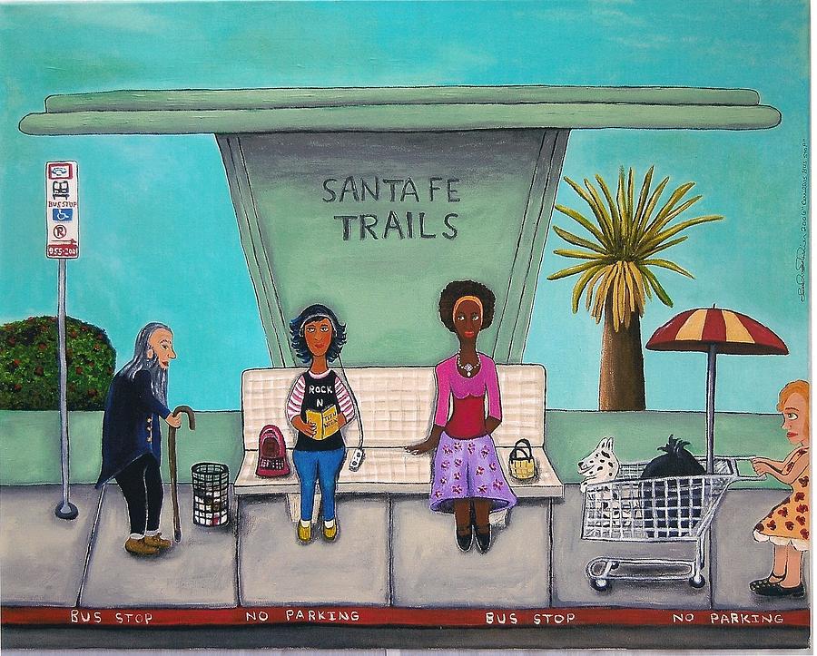 900x723 The Bus Stop Painting By Leah Saulnier The Painting Maniac - Stop Painting