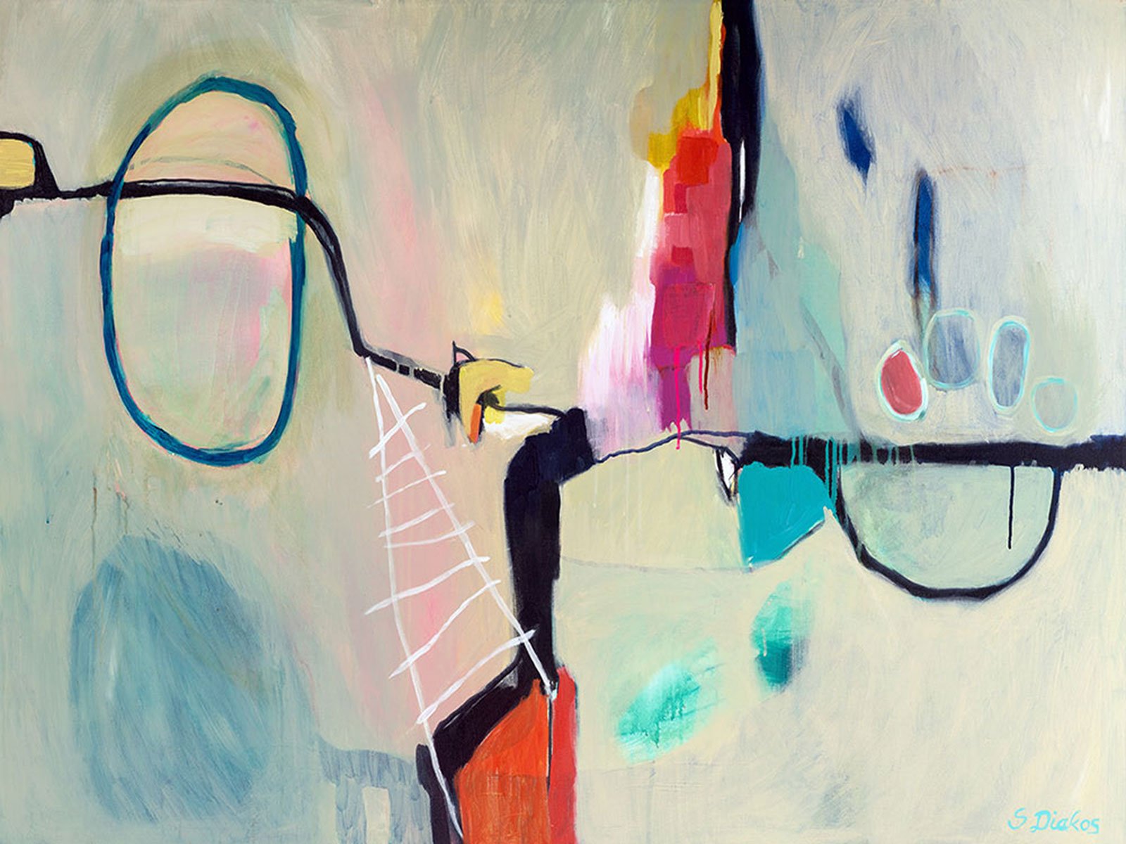 1600x1200 Extra Large Abstract Painting - Stop Painting