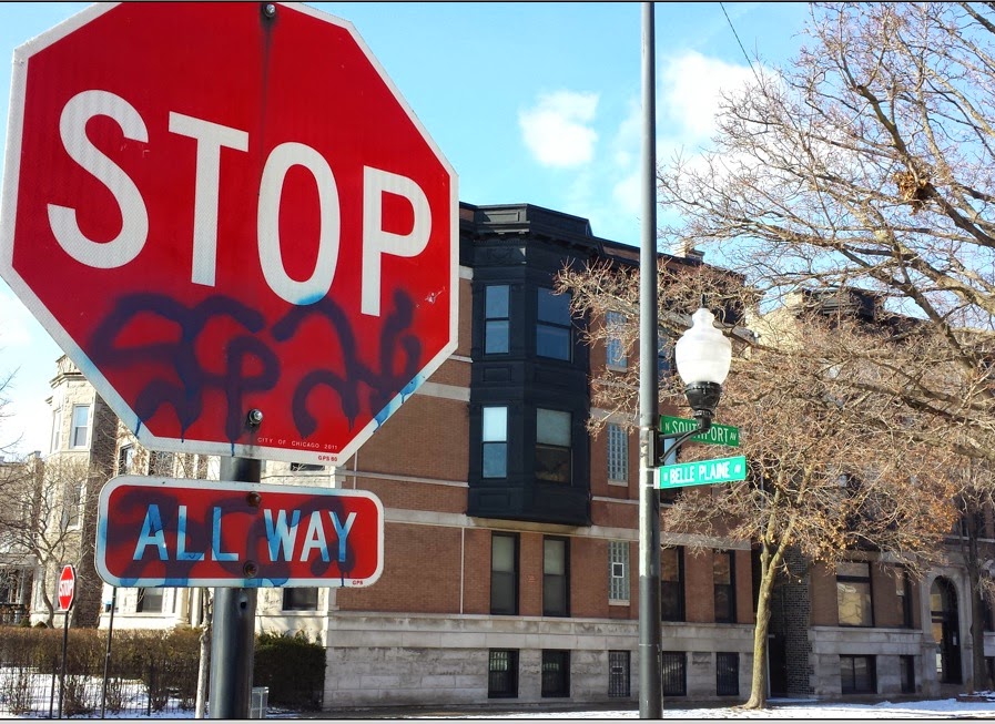897x653 Cwb Chicago Painting The Town Cops, Residents Eye Gang Tag Surge - Stop Sign Painting