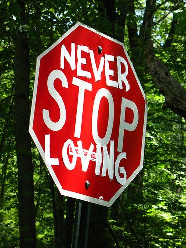 375x500 Never Stop Loving Graffiti, Street And Street Art - Stop Sign Painting