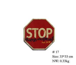 300x255 Stop Watch Signs Red Metal Painting Plate Retro Home Bar Old Decor - Stop Sign Painting