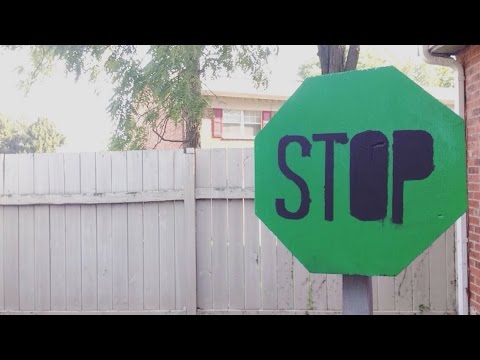 480x360 Painting A Green Stop Sign - Stop Sign Painting