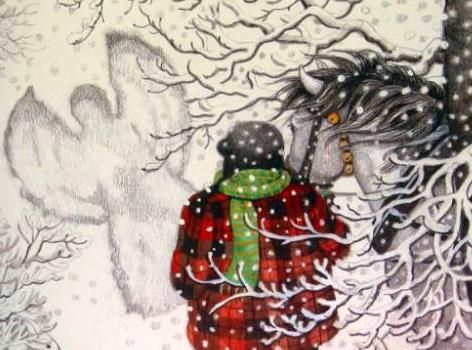 472x350 Stopping By Woods On A Snowy Evening - Stopping By Woods On A Snowy Evening Painting