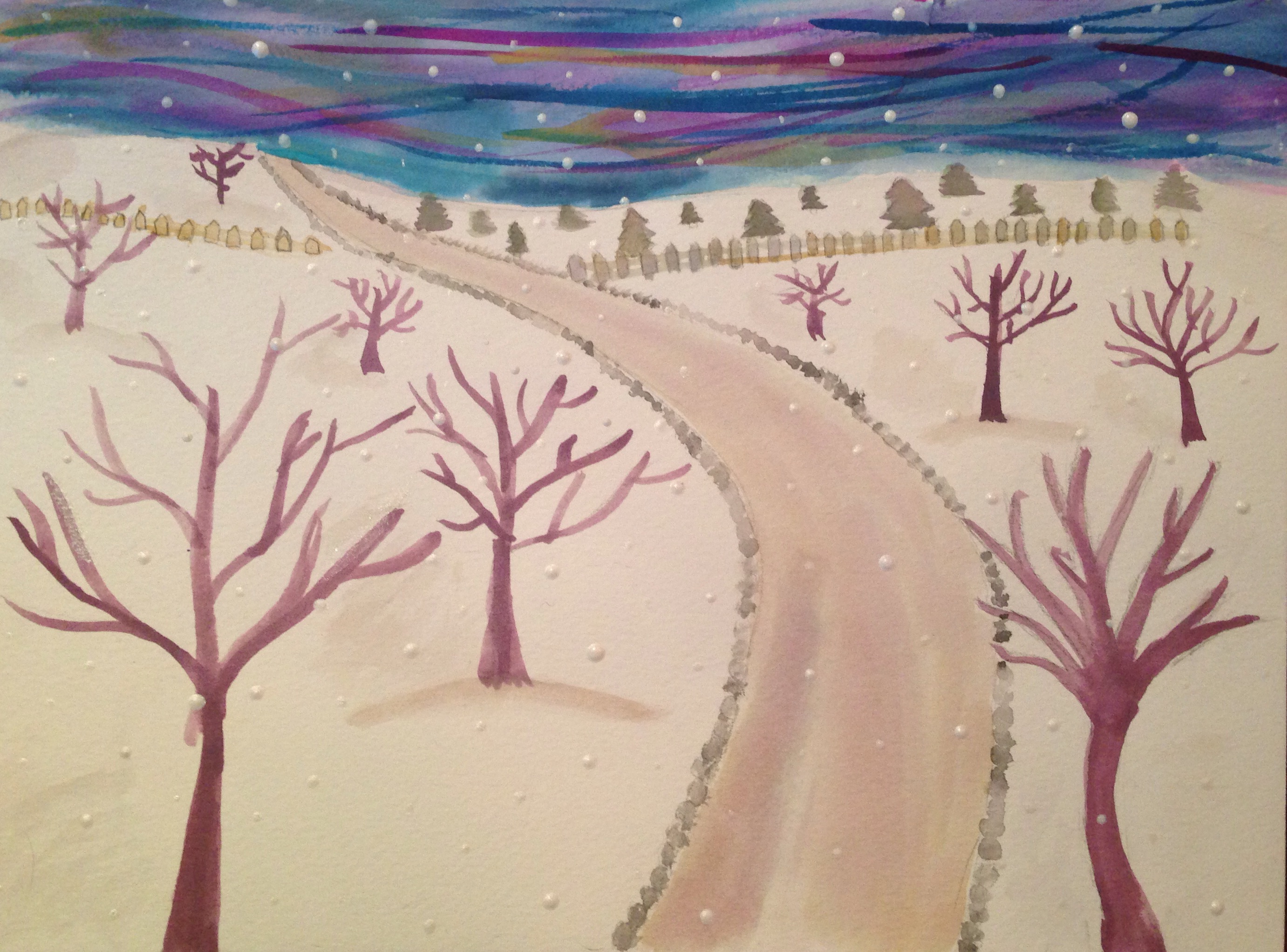 2763x2043 Creative Response Stopping By Woods On A Snowy Evening Regina - Stopping By Woods On A Snowy Evening Painting