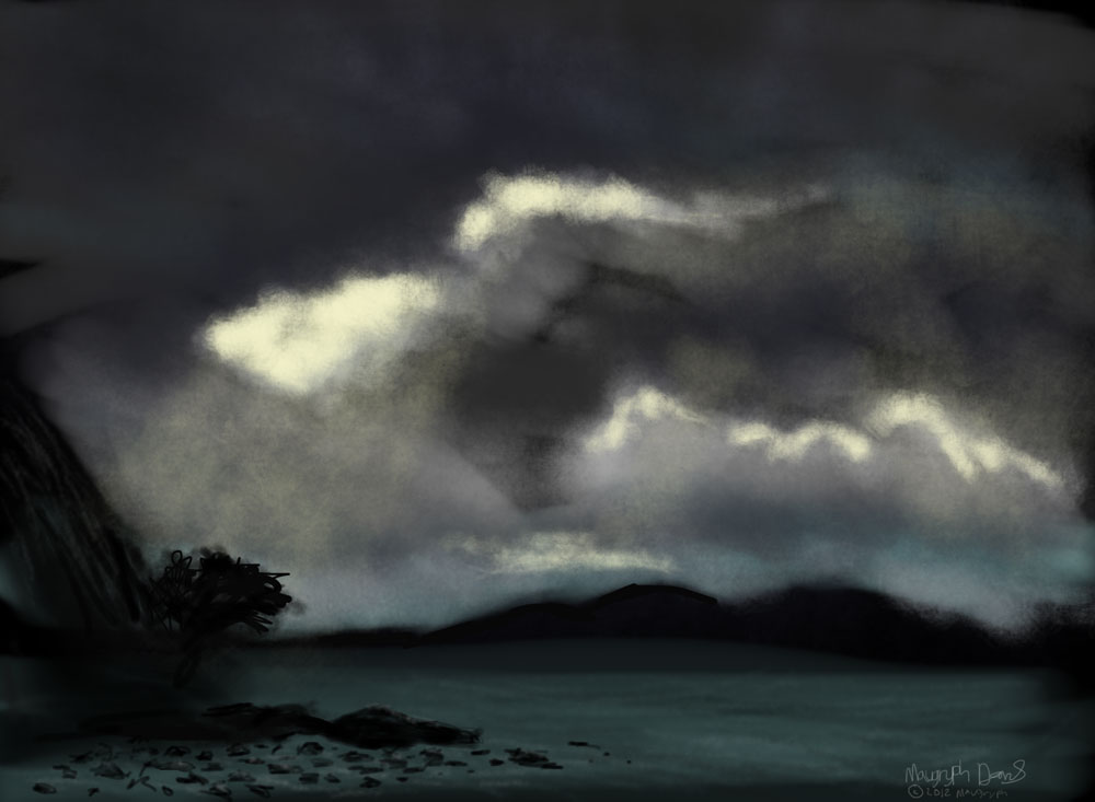 1000x733 Words For Storm Cloud Hearts, Part 1. Natasha Burge - Storm Cloud Painting