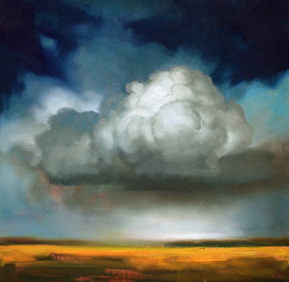 570x556 Rising Cloud Ix - Storm Cloud Painting