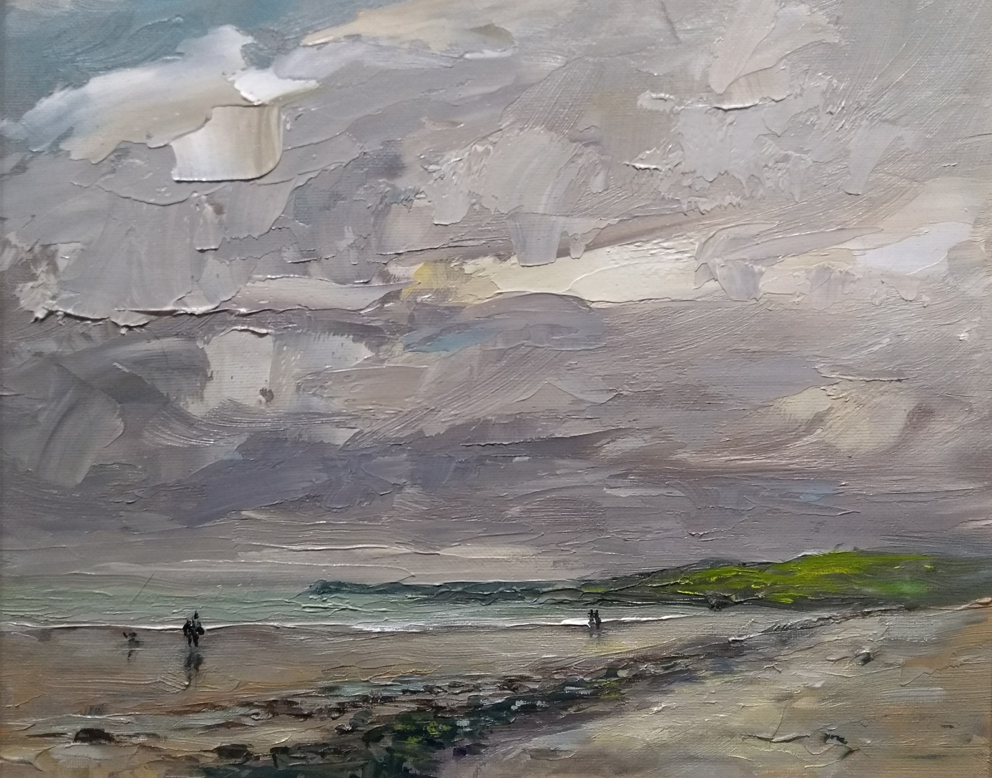 3161x2480 Storm Clouds, Original Oil Painting 30x30cm Karen - Storm Cloud Painting