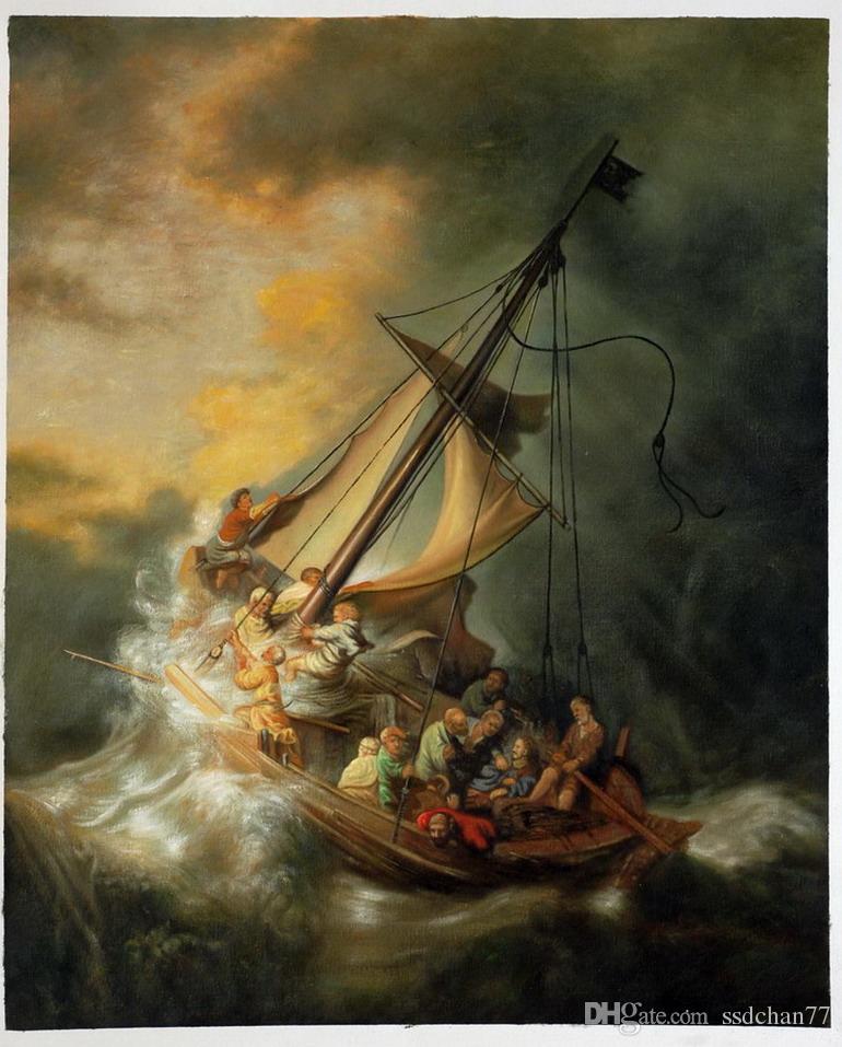 Storm On The Sea Of Galilee Painting