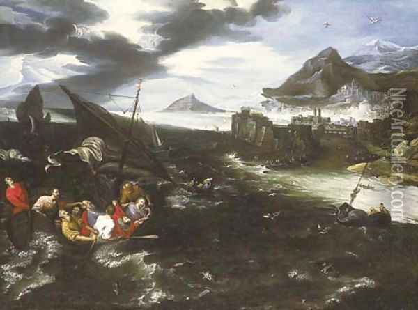 600x445 Christ In The Storm On The Sea Of Galilee Oil Painting - Storm On The Sea Of Galilee Painting