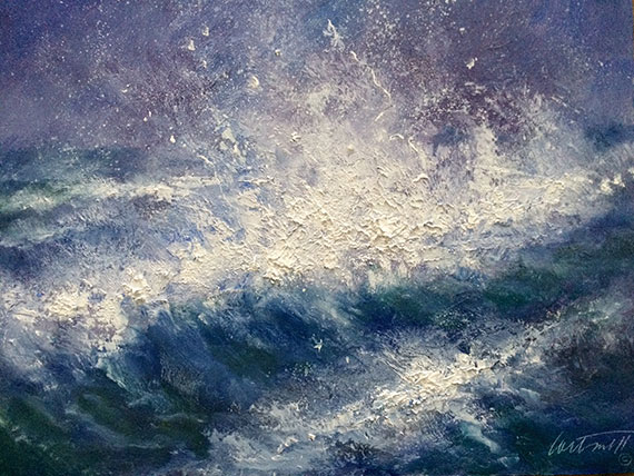 570x428 Surprise Seascape Storm Painting From Plymouth, Ma - Storm Painting
