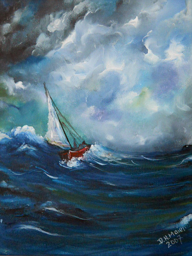 675x900 In The Storm Painting By Dorothy Maier - Storm Painting