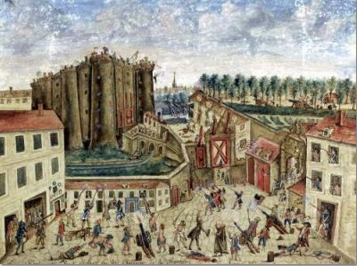 400x299 Siege Of The Bastille (Cholat) - Storming Of The Bastille Painting