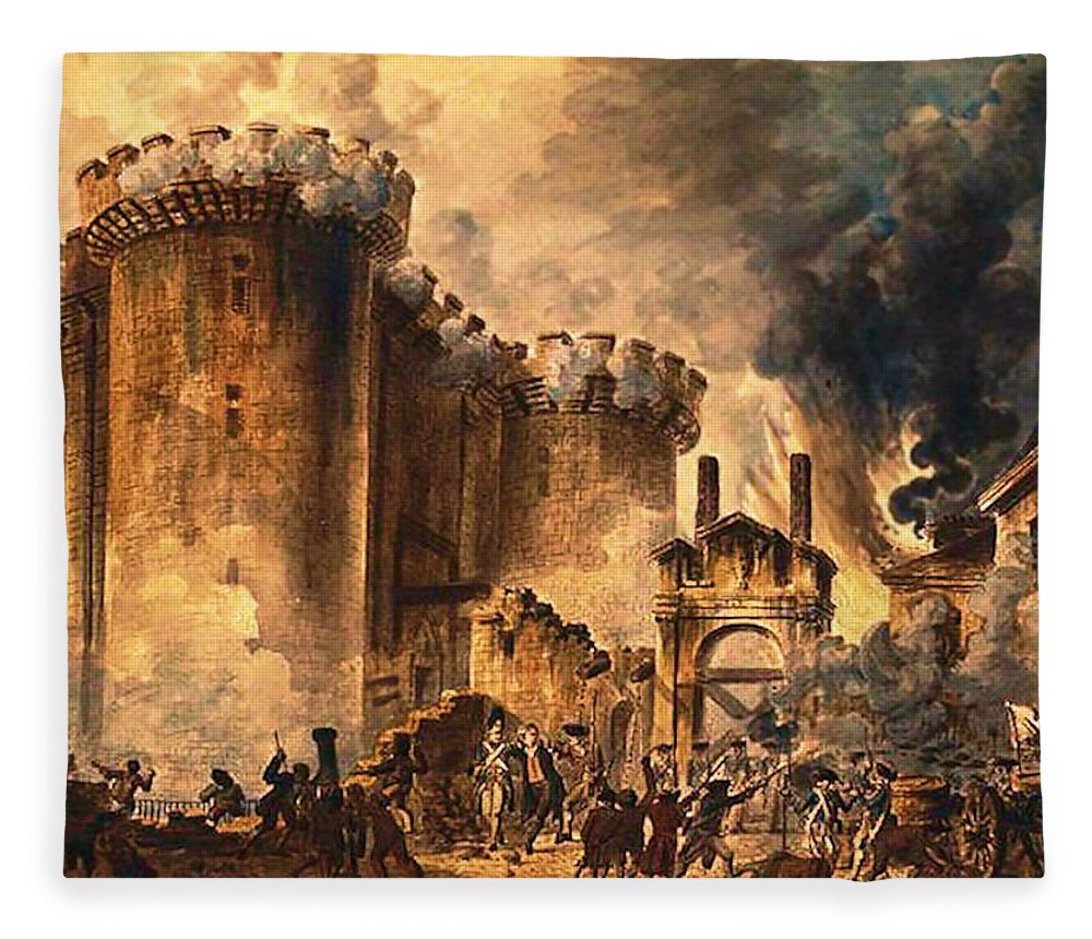 1000x860 Storming Of The Bastille Fleece Blanket For Sale By Jean Pierre Houel - Storming Of The Bastille Painting