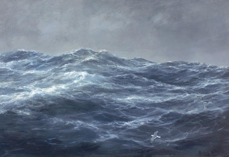 900x619 Stormy Sea Paintings Fine Art America - Stormy Beach Painting