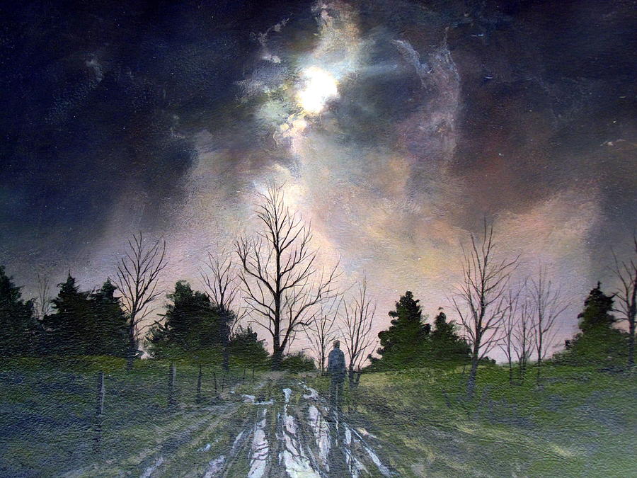 900x675 Stormy Night Painting By Milan Melicharek - Stormy Night Painting