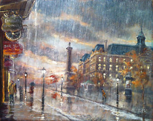 300x238 Elizabeth O'Rourke (Canadian) - Stormy Night Painting