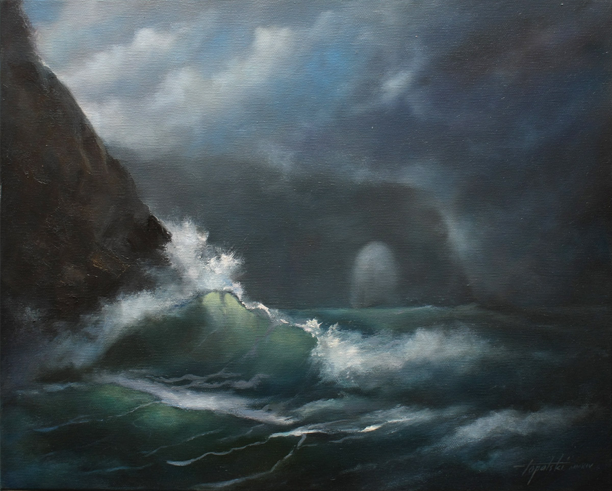 1200x962 Stormy Sea Oil Painting Fine Arts Gallery - Stormy Ocean Painting