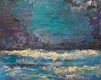 340x270 Stormy Sea Painting Etsy - Stormy Ocean Painting