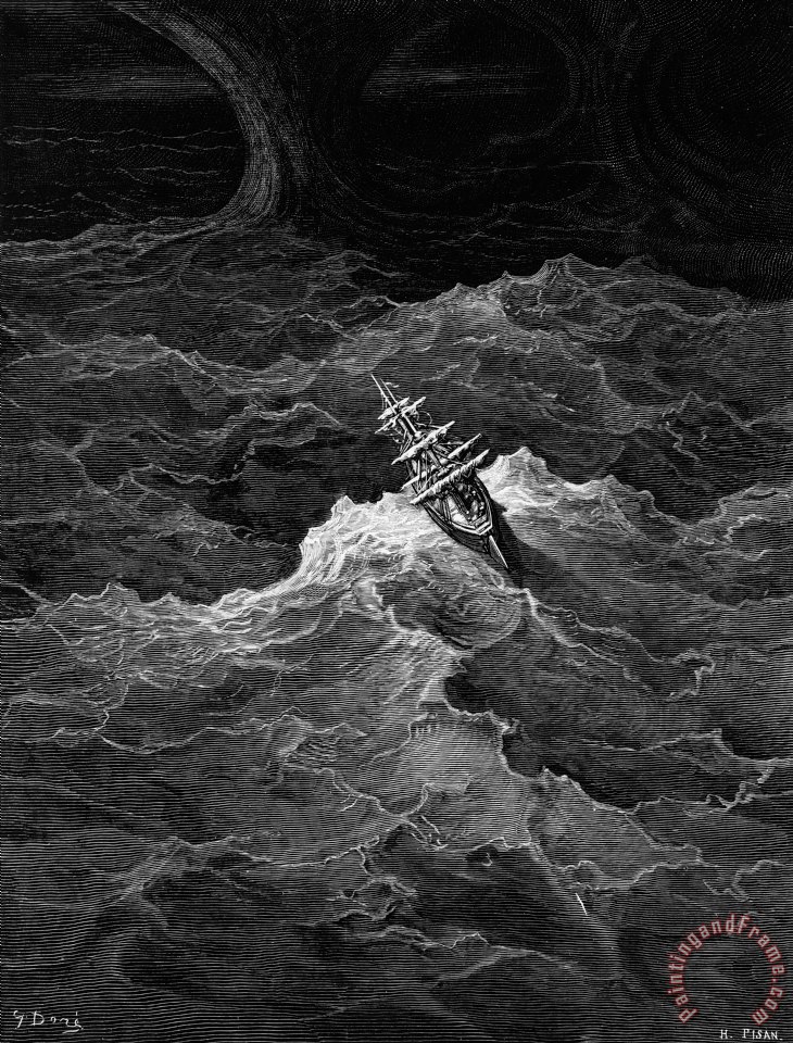 730x960 Gustave Dore Ship In Stormy Sea Painting - Stormy Painting
