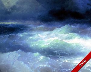 300x239 Sunlight On Rough Seas Stormy Ocean Waves Water Painting Art Real - Stormy Painting