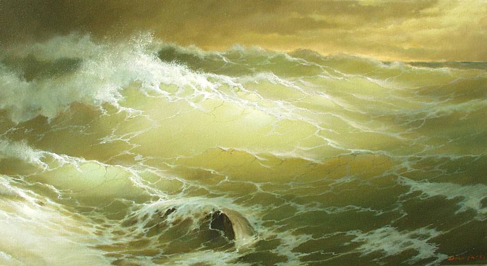 950x519 Seascape Painting,boat Painting 3,seascape Oil Painting,boat Oil - Stormy Sea Oil Painting