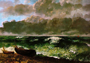 300x211 The Stormy Sea By Gustave Courbet, Seascape Oil Painting - Stormy Sea Oil Painting