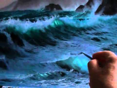 480x360 Part Three Atlantic Waves. Painting Foam. Painting A Stormy Sea - Stormy Sea Painting
