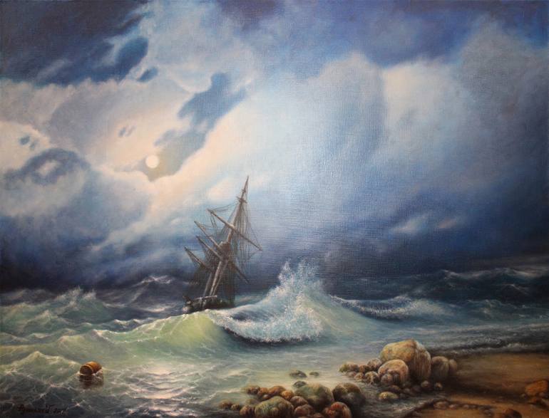 770x587 Saatchi Art Stormy Sea - Stormy Sea Painting