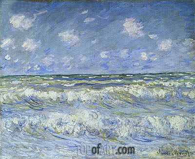 400x326 A Stormy Sea Monet Painting Reproduction 11040 Topofart - Stormy Sea Painting