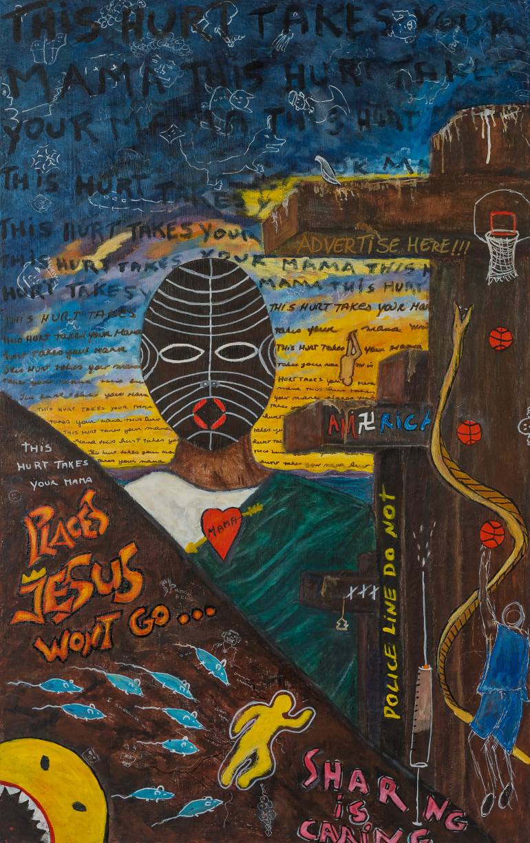 770x1224 Saatchi Art My Story Of Basquiat Painting By K Houston - Story Painting