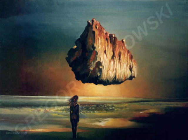 640x477 Gregor Ziolkowski Artwork Strange Night Original Painting Oil - Strange Painting