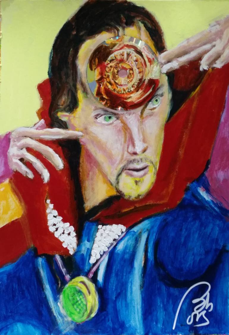 770x1126 Saatchi Art Doctor Strange Painting By Bachmors Artist - Strange Painting