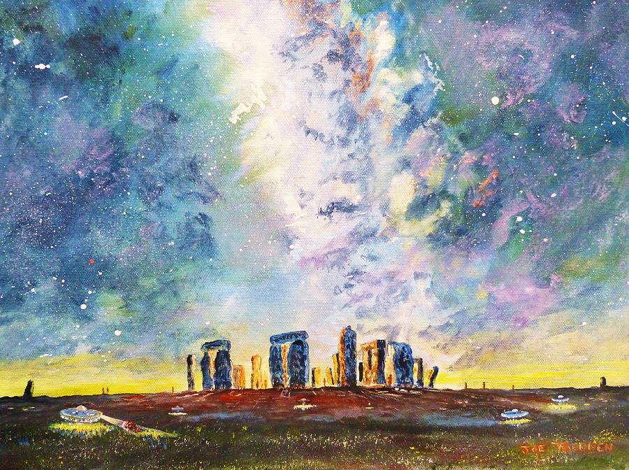 900x672 Something Strange At Stonehenge Painting By Joe Trodden - Strange Painting