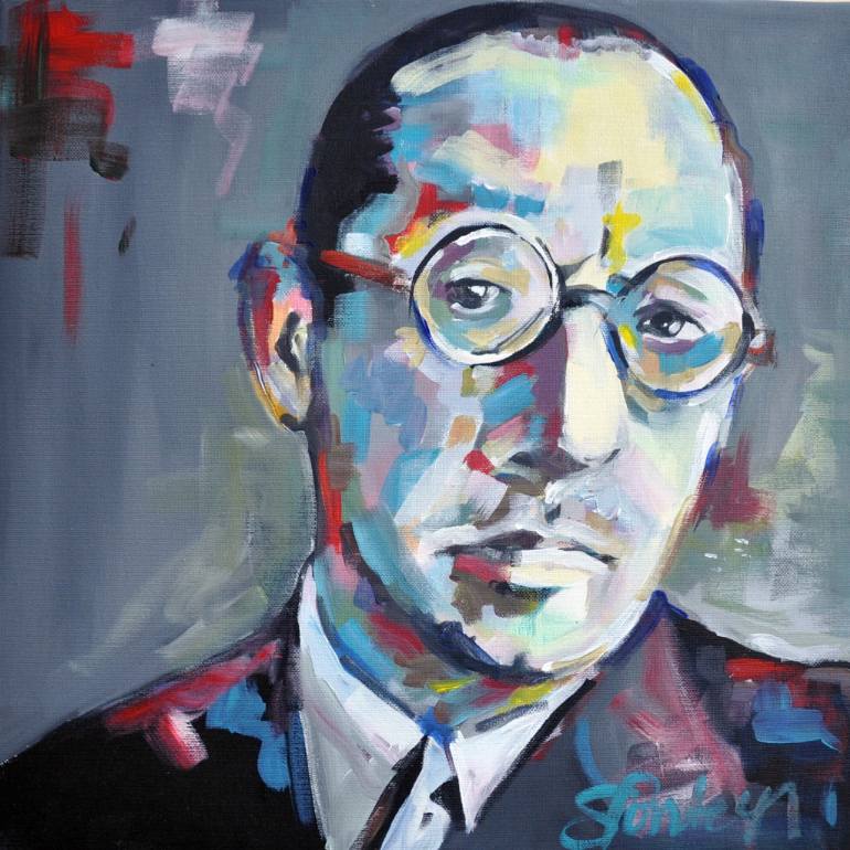 770x770 Saatchi Art Igor Stravinsky Painting By Stephanie Fonteyn - Stravinsky Painting