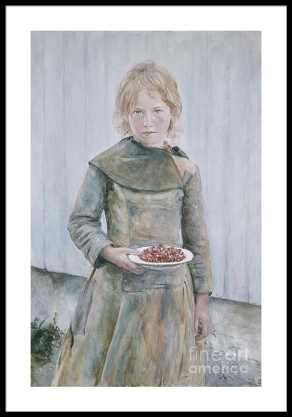 600x855 The Strawberry Girl Framed Print By Hans Heyerdahl - Strawberry Girl Painting