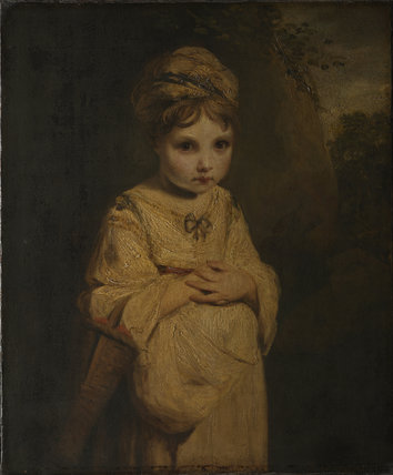354x428 The Strawberry Girl By Joshua Reynolds - Strawberry Girl Painting