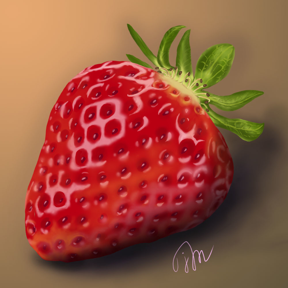 1000x1000 Julia Moshack - Strawberry Painting