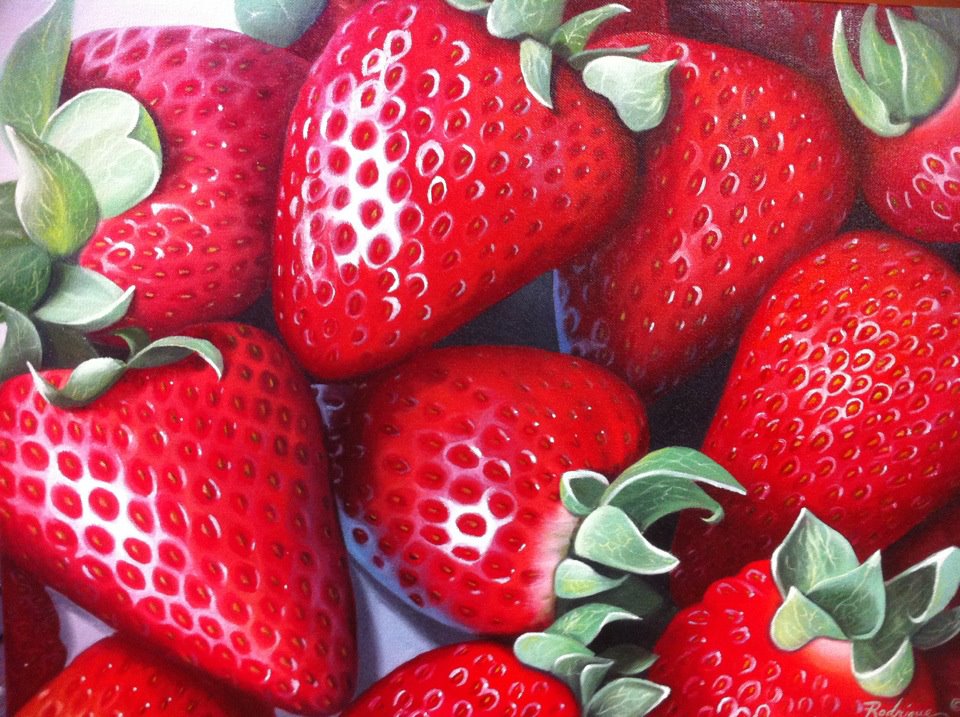 Strawberry Painting at PaintingValley.com | Explore collection of ...