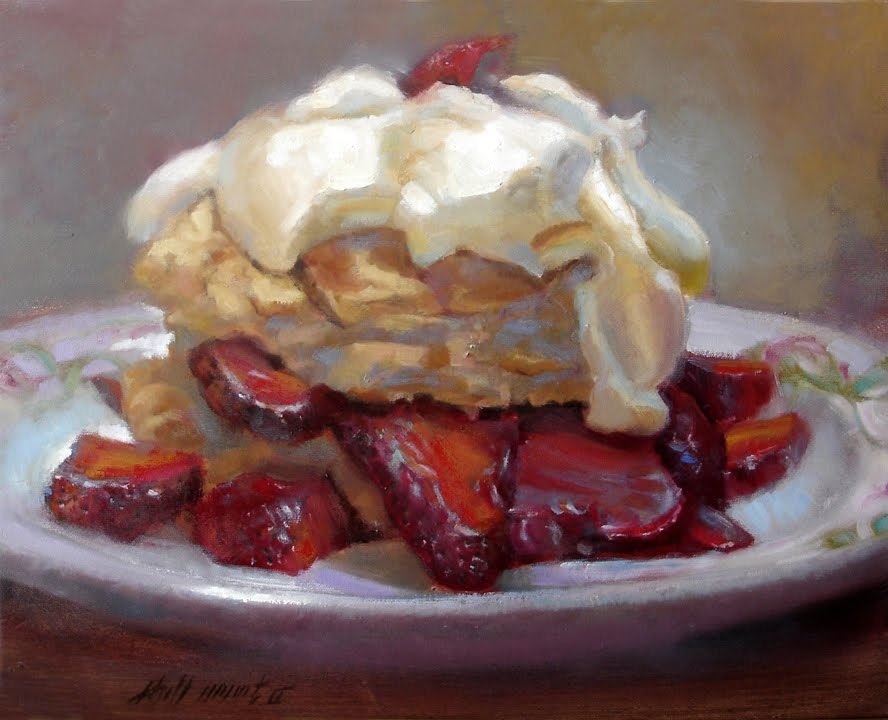 888x720 Strawberry Shortcake Painting 16 20 In. By Artist Hall Groat Ii - Strawberry Shortcake Painting