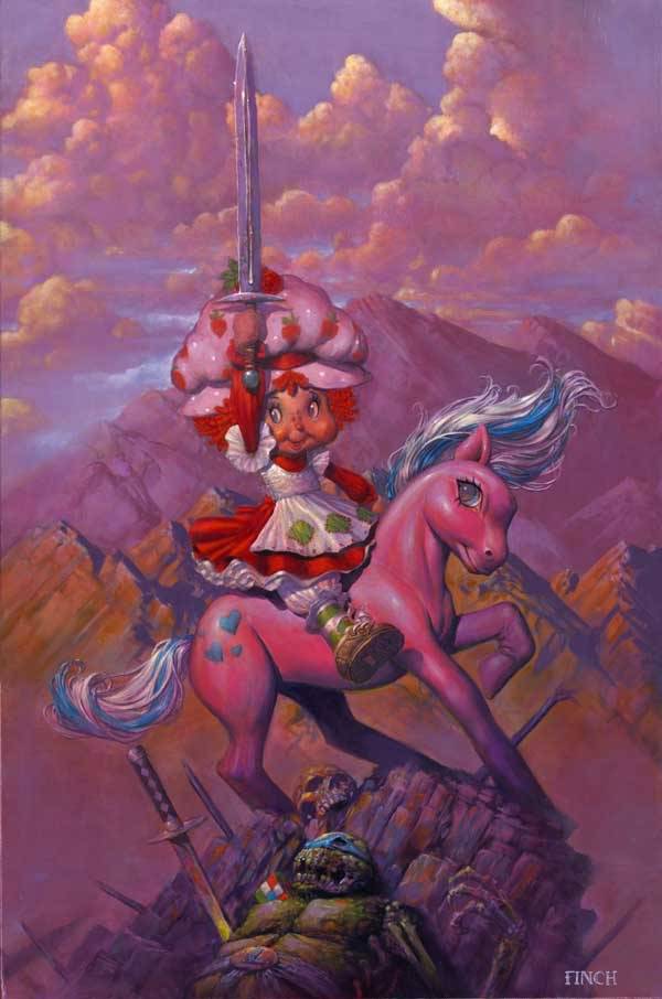600x906 Strawberry Shortcake Amp My Little Pony, Dominate Teenage Mutant - Strawberry Shortcake Painting