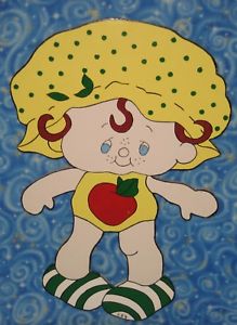 219x300 Vintage Strawberry Shortcake Apple Dumpling Doll Hand Painted - Strawberry Shortcake Painting