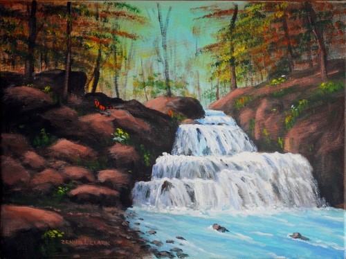 500x374 How To Paint Rapids In A Stream In Acrylic Online Art Lessons - Stream Painting