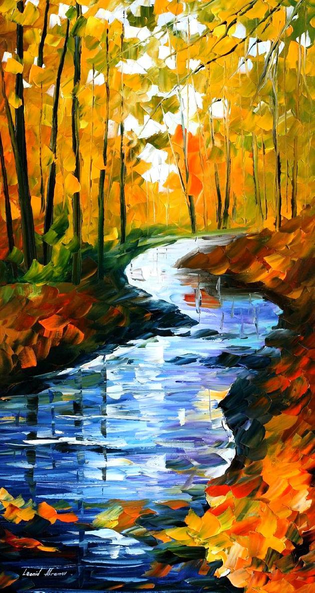 Stream Painting at PaintingValley.com | Explore collection of Stream ...