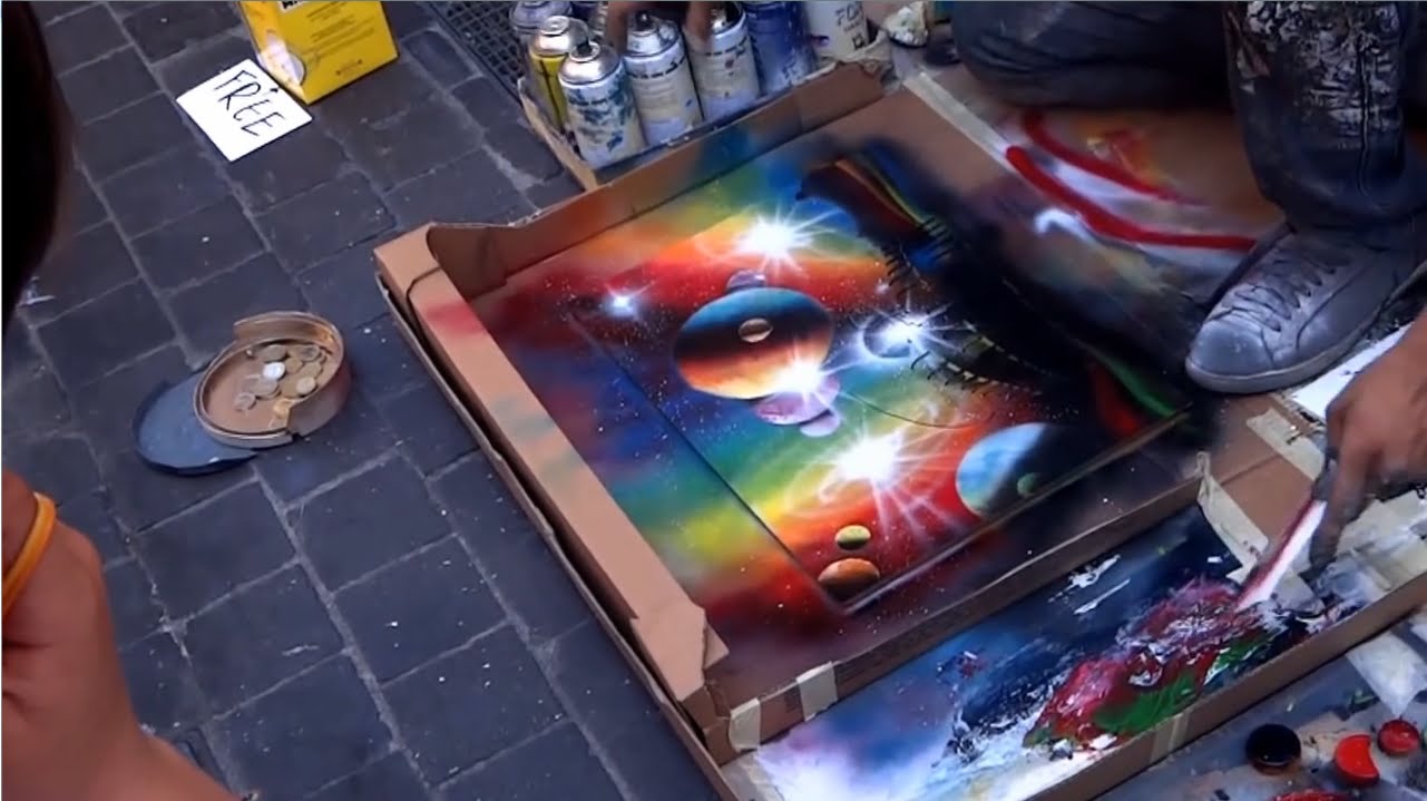 1281x719 Amazing Street Artist - Street Art Painting