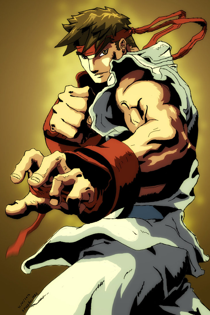 730x1095 Ryu - Street Fighter Painting