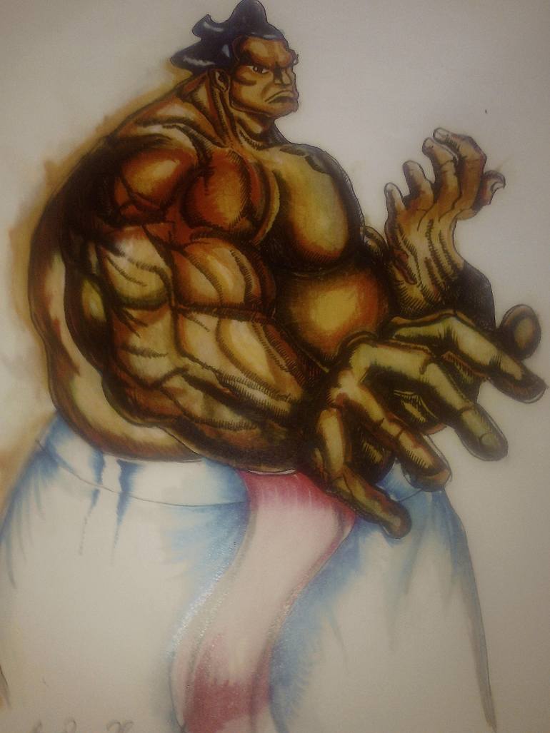 770x1027 Saatchi Art Blanka (Street Fighter Character) Painting By Duane - Street Fighter Painting