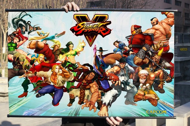 640x426 Street Fighter 5hd Game Scrolls Movie Poster Wall Sticker Banners - Street Fighter Painting