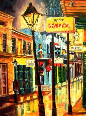 295x400 Street Lamps Painting - Street Lamp Painting