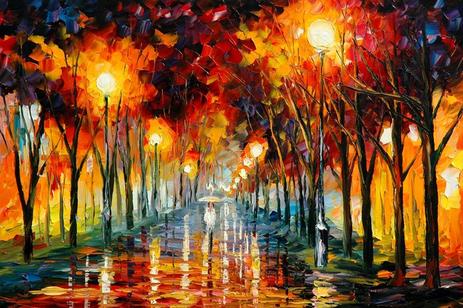 Street Lamp Painting at PaintingValley.com | Explore collection of ...